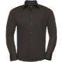Russell Chemise stretch ajustée manches longues homme chocolate