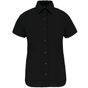 kariban Chemise coton / élasthanne manches courtes femme black