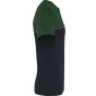 WK Designed To Work T-shirt bicolore écoresponsable manches courtes unisexe black/forest_green