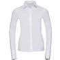 Russell Collection Ladies’ long sleeve fitted ultimate stretch shirt white