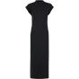 Build Your Brand Ladies Long Extended Shoulder Dress Black