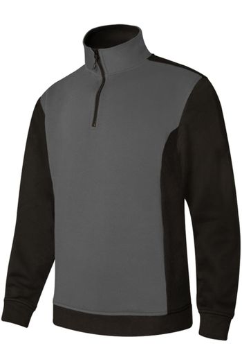 Image produit Sweat bicolore col zippé