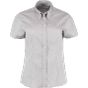 Kustom Kit Women's Premium Oxford Shirt Short Sleeve Silver grey