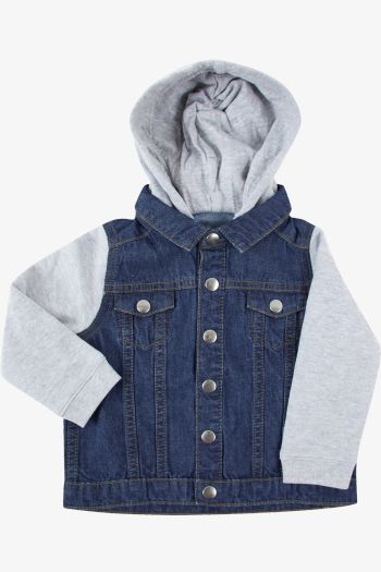 Image produit Denim Jacket With Sweat Hood And Sleeves