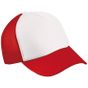 Myrtle Beach 5-Panel Polyester Mesh Cap white/red