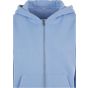 Build Your Brand Ladies Fluffy Zip Hoody Powder blue