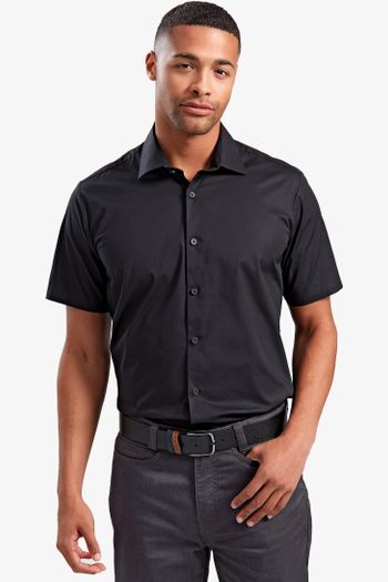 Image produit Chemise en popeline stretch à manches courtes pour homme