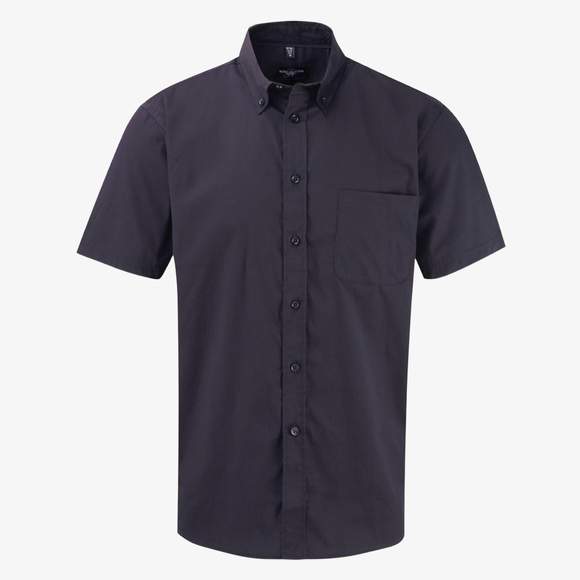 Men’s short sleeve classic twill shirt Russell Collection