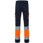 Velilla Pantalon stretch bicolore navy/fluo_orange