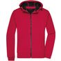 James&Nicholson Men´s Hooded Softshell Jacket red/black