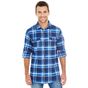 Burnside Woven Plaid Flannel Shirt blue/white_checked
