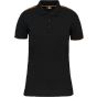 WK Designed To Work Polo Day To Day contrasté manches courtes femme black/orange