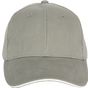 K-up Casquette en coton biologique à sandwich contrasté - 6 panneaux metal_grey/white