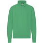 fruit of the loom Lightweight Zip Neck Sweat vert_kelly