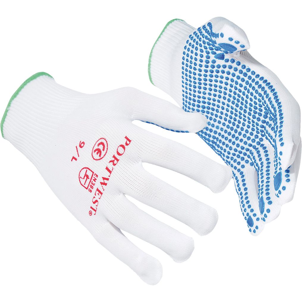 Nylon polka dot glove  Portwest