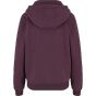 Build Your Brand Ladies Fluffy Zip Hoody Plum purple