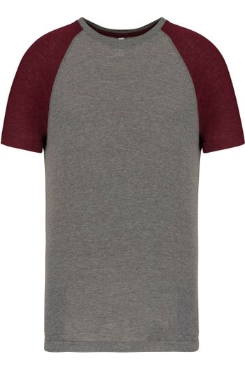 Image produit T-shirt Triblend bicolore sport manches courtes adulte