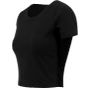 Build Your Brand Ladies Cropped Tee Black
