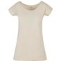 Build Your Brand Basic Ladies Wide Neck Tee sand