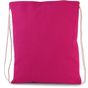 Kimood Petit sac à dos en coton bio avec cordelettes magenta