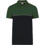 WK Designed To Work Polo bicolore écoresponsable manches courtes unisexe black/forest_green