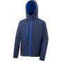 Result Mens recycled hooded softshell navy/royal