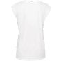 Bella Women's flowy muscle tee with rolled cuff white