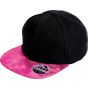 Result Bronx Glitter Flat Peak Snapback Cap black/pink
