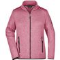 James&Nicholson Ladies´ Knitted Fleece Jacket pink_melange/off_white