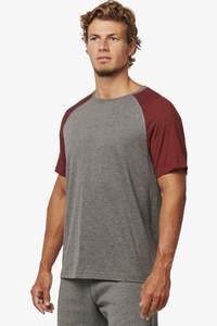 Image produit T-shirt Triblend bicolore sport manches courtes adulte