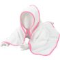 A&R Serviette à capuche pour bébé Babiezz® White / White / Pink