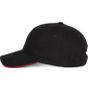 K-up Casquette Baseball avec sandwich - 6 panneaux black/red