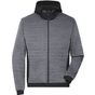 James&Nicholson Men´s Padded Hybrid Jacket carbon_melange/black