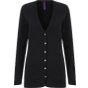 Henbury Ladies v-neck button pocket cardigan navy