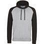 AWDis Just Hoods Baseball Hoodie heather_grey/jet_black