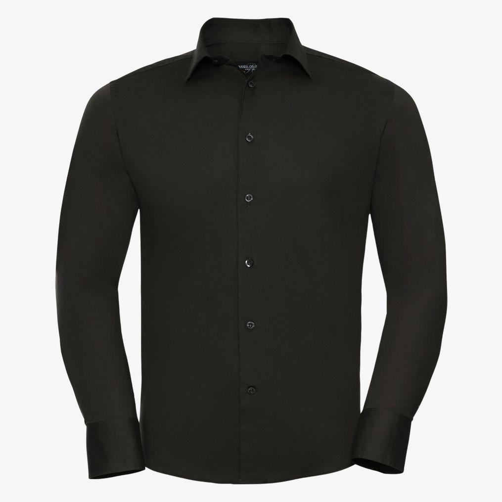 Men’s long sleeve fitted stretch shirt Russell Collection