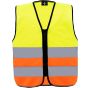 Korntex Safety Vest For Kids With Zipper Signal yellow / Signal orange