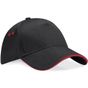 Beechfield Casquette Ultimate 5 panneaux à visière sandwich black/classic_red