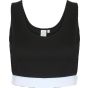 SF Clothing Women´s fashion crop top black/white