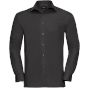 Russell Chemise en Popeline 100% Coton classique manches longues homme black