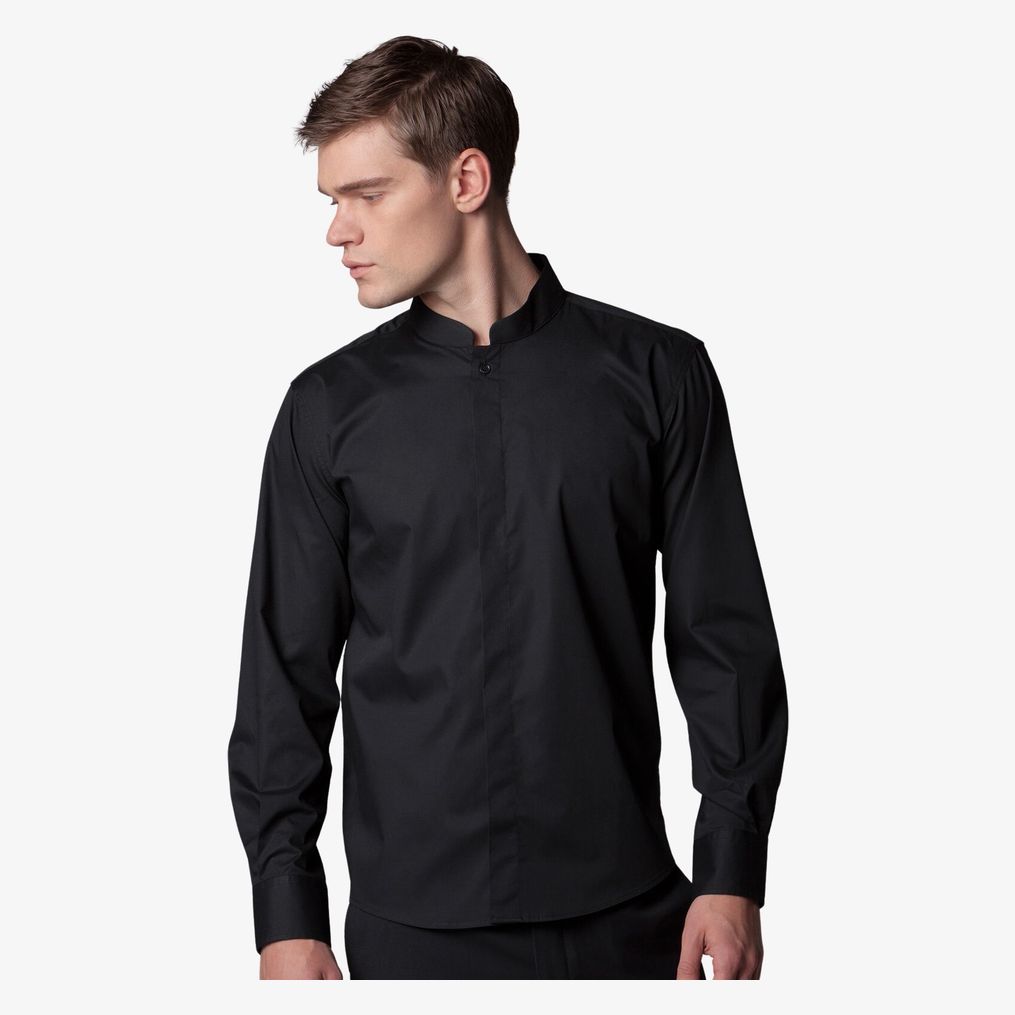 Bar shirt Mandarin collar long sleeve bargear