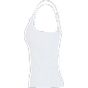 Build Your Brand Ladies Stretch Jersey Short Slim Top White
