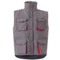 Velilla Gilet matelassé bicolore multipoches grey/red