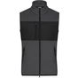 James&Nicholson Men´s Fleece Vest dark_melange/black