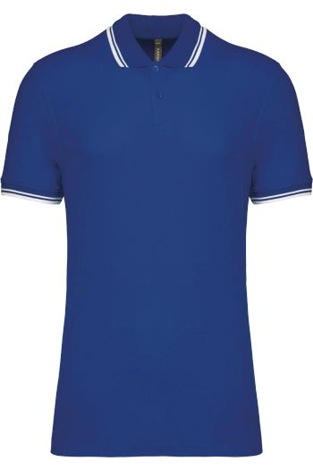 Image produit Polo homme manches courtes à liserés contrastés