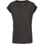 Build Your Brand Ladies Spray Dye Extended Shoulder Tee darkgrey