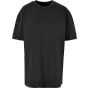 Build Your Brand Ladies Oversized Acid Wash Tee black