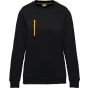 WK Designed To Work Sweat-shirt Day To Day zip poche contrastée unisexe black/yellow