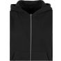Build Your Brand Ladies Fluffy Zip Hoody Black