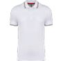 Kariban Polo maille piquée manches courtes homme white/red/green